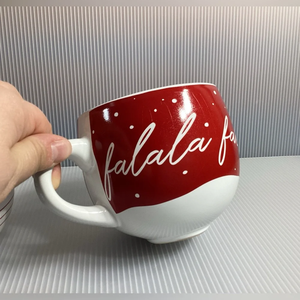 Set of 2 Modern Gourmet Foods Christmas Mugs
